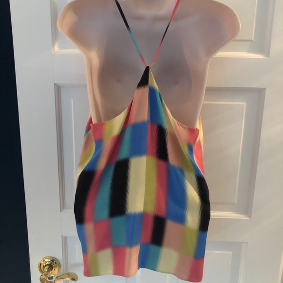 Tibi iconic racer back silk tank - Picture 2 of 4